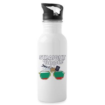 Straight Trippin' Bulgaria Vacation Tour Travel - Trinkflasche mit integriertem Trinkhalm - Weiß - Rechts
