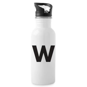 W - Gourde avec paille intégrée - blanc - Droite