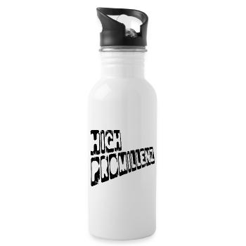 high promillenz perspec schwarz - Trinkflasche mit integriertem Trinkhalm - Weiß - Rechts