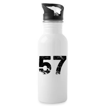 57 number jersey - Water bottle with straw - white - Right