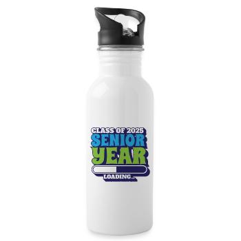 Class Of 2025 Senior Year Loading Future High - Water bottle with straw - white - Right