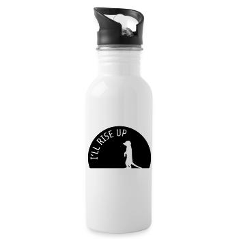 I'll Rise Up Meerkat Meerkat Shadow Gift - Water bottle with straw - white - Right