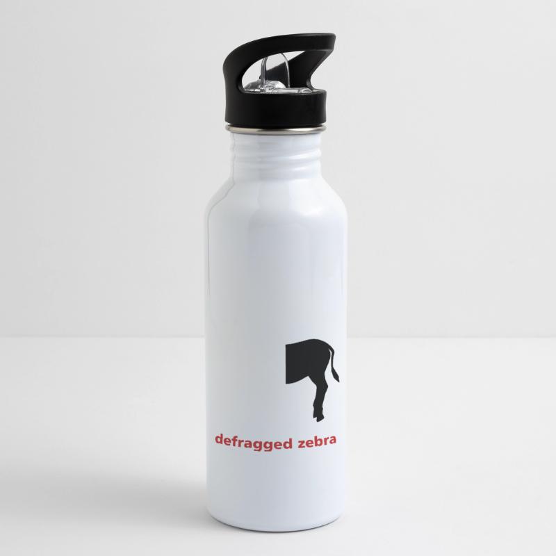 Defragged zebra Computer Science Programming Gift Water bottle with straw