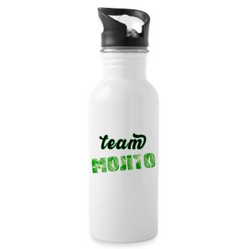 Team MOJITO - Trinkflasche mit integriertem Trinkhalm - Weiß - Rechts