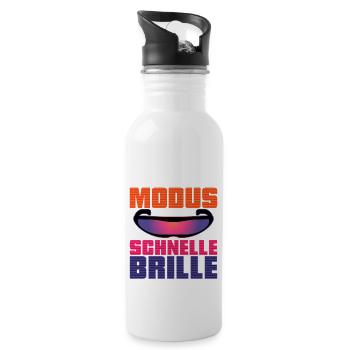 Mode Lunettes rapides - Gourde avec paille intégrée - blanc - Droite