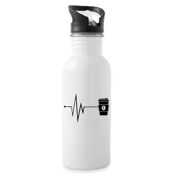 Coffee Pulse - Water bottle with straw - white - Right