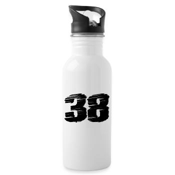 Maillot 38 Numéro - Gourde avec paille intégrée - blanc - Droite