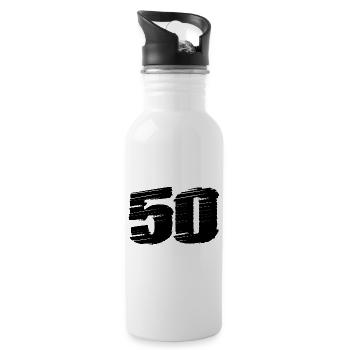Maillot 50 numéros - Gourde avec paille intégrée - blanc - Droite
