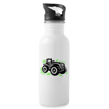Tracteur Agriculteur Agriculteur Icône - Gourde avec paille intégrée - blanc - Droite