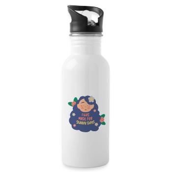 I was made for sunny days - Water bottle with straw - white - Right