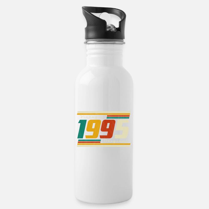 1995 Anniversaire Né En 1995 Rétro Millésime - Gourde avec paille intégrée - blanc