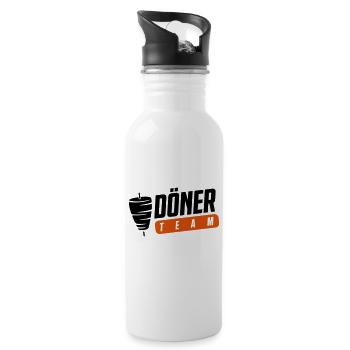 Doner team - Water bottle with straw - white - Right