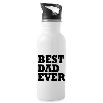 Best dad ever - Water bottle with straw - white - Right