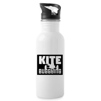 Kite buggying - Trinkflasche mit integriertem Trinkhalm - Weiß - Rechts