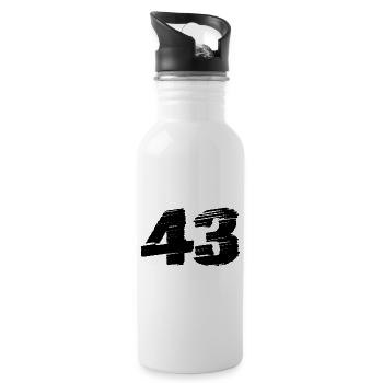 43 Maillot numéro - Gourde avec paille intégrée - blanc - Droite