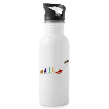Kitesurf cadeau Kiteboarding Kitesurfer Gesche - Gourde avec paille intégrée - blanc - Droite
