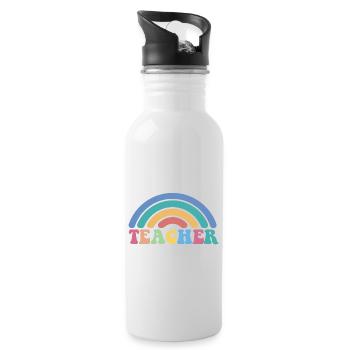 Substitute Teacher Teacher Assistant School - Water bottle with straw - white - Right