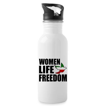 Women life freedom - Gourde avec paille intégrée - blanc - Droite