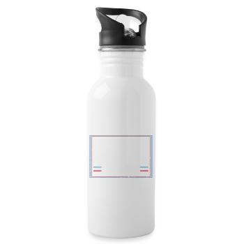 American Citizen Est 2024 US Flag Naturalized - Water bottle with straw - white - Right