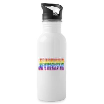 To love without depending - Water bottle with straw - white - Right