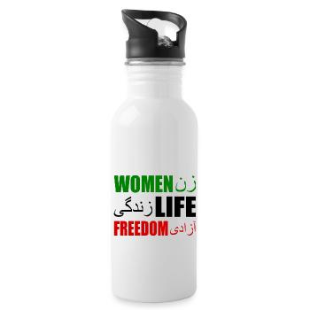 Women life freedom - Gourde avec paille intégrée - blanc - Droite