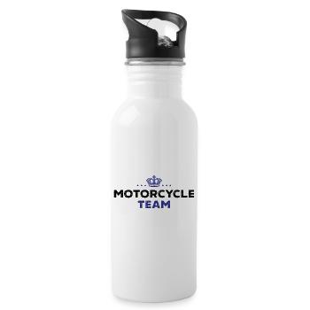 Équipe moto - Gourde avec paille intégrée - blanc - Droite