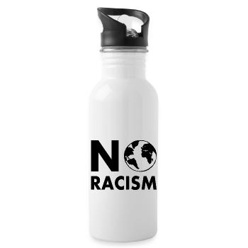 No racism - Trinkflasche mit integriertem Trinkhalm - Weiß - Rechts