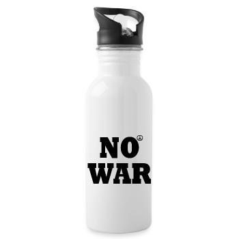 No war - Gourde avec paille intégrée - blanc - Droite