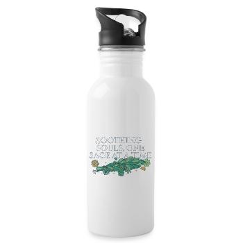 Soothing Souls One Sage At A Time Smudge Sticks - Water bottle with straw - white - Right