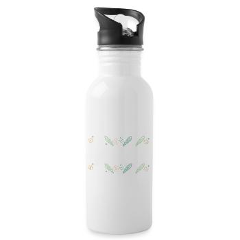 Planting Peace One Sage At A Time Smudge Sticks - Water bottle with straw - white - Right