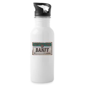 Banff Plate - Water bottle with straw - white - Right