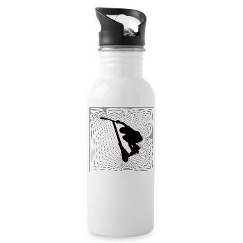 Tailgrab - Trinkflasche mit integriertem Trinkhalm - Weiß - Rechts