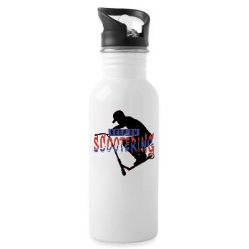 Keep on 3 - Trinkflasche mit integriertem Trinkhalm - Weiß - Rechts