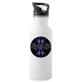 Night Life - Water bottle with straw - white - Right