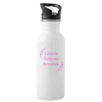 Libérée Délivrée Retraitée - Gourde avec paille intégrée - blanc - Droite