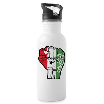 Flag of Somaliland - Water bottle with straw - white - Right