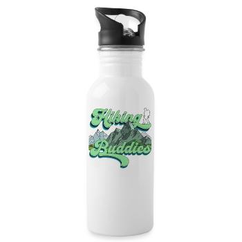 Hiking Buddies Wanderbekleidung Outdoor Camping - Trinkflasche mit integriertem Trinkhalm - Weiß - Rechts