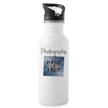 Photography is the poetry of light - Trinkflasche mit integriertem Trinkhalm - Weiß - Rechts