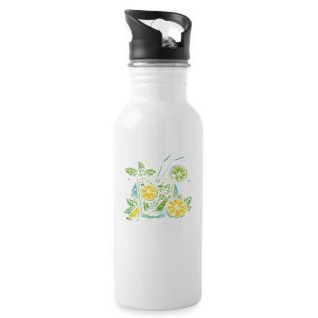 Fonctionnera pour Mojitos - Gourde avec paille intégrée - blanc - Droite