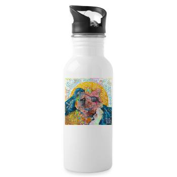 Pilgrim Lion - Water bottle with straw - white - Right