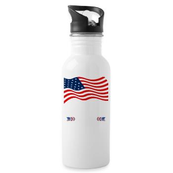Kamala Harris 2024 For President - Trinkflasche mit integriertem Trinkhalm - Weiß - Rechts
