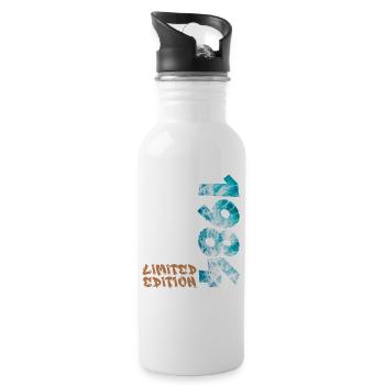 Design de plage en édition limitée de 1984 - Gourde avec paille intégrée - blanc - Droite