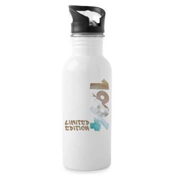 Limited Edition 1994 beach design - Water bottle with straw - white - Right