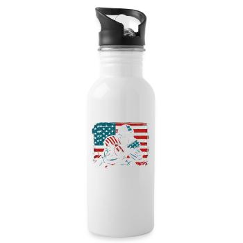 I have no clue what I'm doing fantasy league - Water bottle with straw - white - Right