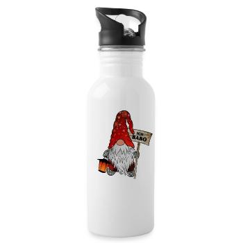 Babo Wichtel Weihnachtsgnom - Trinkflasche mit integriertem Trinkhalm - Weiß - Rechts