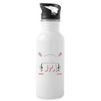 So sieht ein richtig cooler Opa aus - Trinkflasche mit integriertem Trinkhalm - Weiß - Rechts