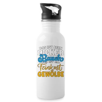 Ce n’est pas un ventre, c’est une voûte d’épicerie fine - Gourde avec paille intégrée - blanc - Droite