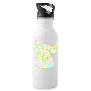 Opal Cuddle Bull - Water bottle with straw - white - Right