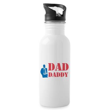 Dad In The Streets Dad In The Sheets Dad Jokes - Water bottle with straw - white - Right