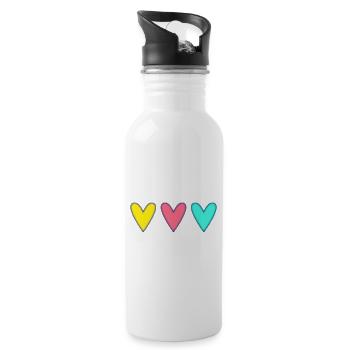 VALENTINSTAG. Junggesellinnenabschied. ICH LIEBE DICH. ICH LIEBE DICH. LIEBE - Trinkflasche mit integriertem Trinkhalm - Weiß - Rechts